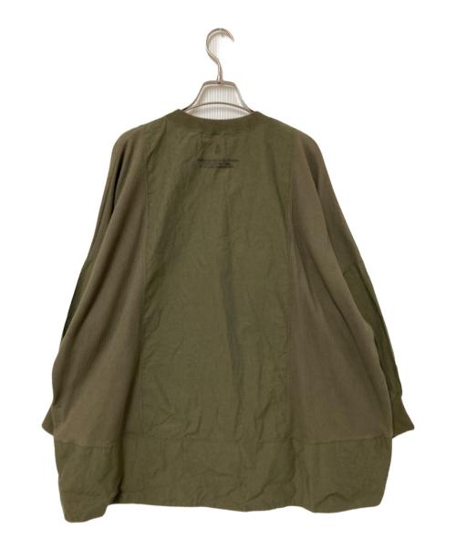 Curensology（カレンソロジー）Curensology (カレンソロジー) ワッフルヘンリープルオーバー オリーブ サイズ:Fの古着・服飾アイテム