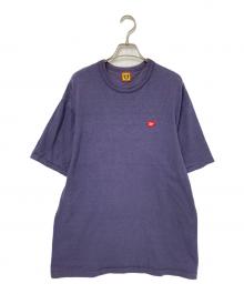 HUMAN MADE（ヒューマンメイド）の古着「ハート刺繍ロゴTシャツ」｜ネイビー