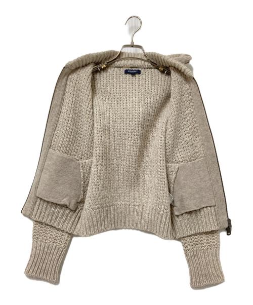 BURBERRY LONDON（バーバリーロンドン）BURBERRY LONDON (バーバリーロンドン) ニットジャケット ベージュ サイズ:1の古着・服飾アイテム