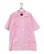 maximos yucatanマキシモス ユカタン）の古着「キューバシャツ」｜ピンク