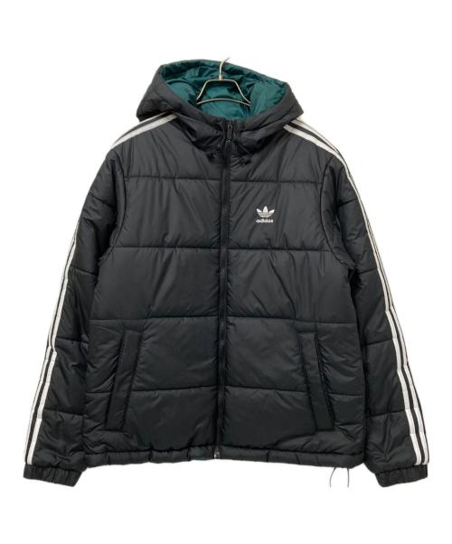 adidas（アディダス）adidas (アディダス) アディカラーリバーシブルジャケット グリーン×ブラック サイズ:Sの古着・服飾アイテム