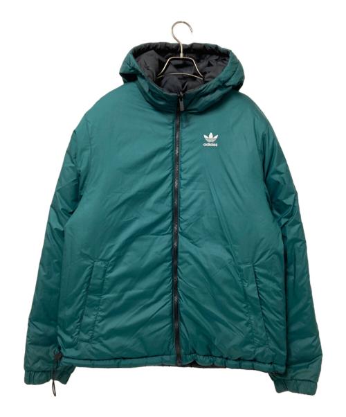 adidas（アディダス）adidas (アディダス) アディカラーリバーシブルジャケット グリーン×ブラック サイズ:Sの古着・服飾アイテム