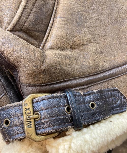 AVIREX（アヴィレックス）AVIREX (アヴィレックス) B-３ムートンジャケット ブラウン サイズ:38の古着・服飾アイテム