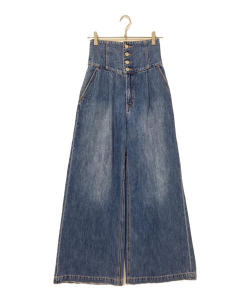 moussy（マウジー）moussy (マウジー) CORSET DESIGN バギー デニム インディゴの古着・服飾アイテム