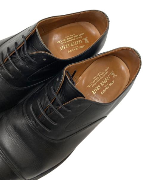 SCOTCH GRAIN（スコッチグレイン）SCOTCH GRAIN (スコッチグレイン) 内羽根 ストレートチップ シューズ ブラック サイズ:25 1/2の古着・服飾アイテム