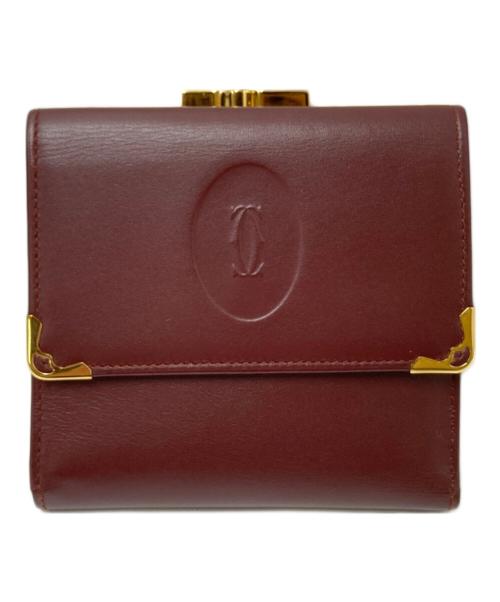 Cartier（カルティエ）Cartier (カルティエ) がま口2つ財布 ボルドー サイズ:下記参照の古着・服飾アイテム
