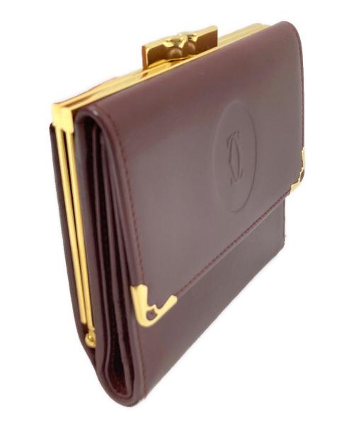Cartier（カルティエ）Cartier (カルティエ) がま口2つ財布 ボルドー サイズ:下記参照の古着・服飾アイテム