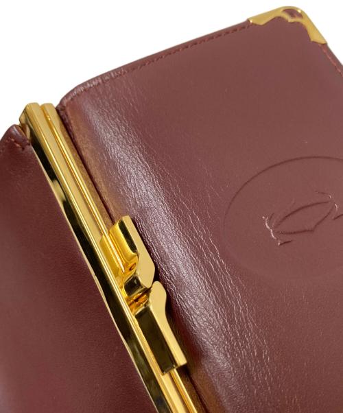 Cartier（カルティエ）Cartier (カルティエ) がま口2つ財布 ボルドー サイズ:下記参照の古着・服飾アイテム