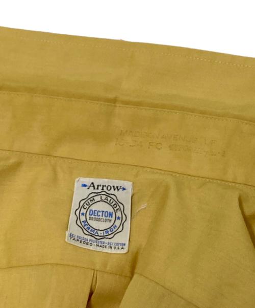 ARROW（アロー）ARROW (アロー) ワークシャツ イエロー サイズ:下記参照の古着・服飾アイテム