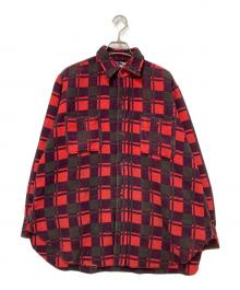 Champion（チャンピオン）の古着「ヘビーネルシャツ」｜レッド×グリーン