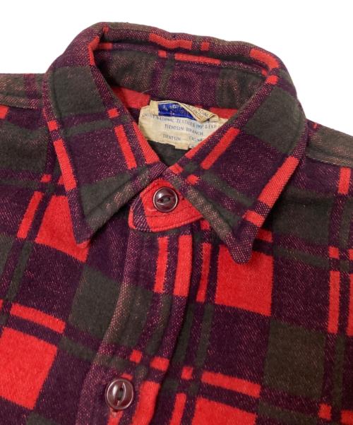 Champion（チャンピオン）Champion (チャンピオン) ヘビーネルシャツ レッド×グリーン サイズ:16の古着・服飾アイテム