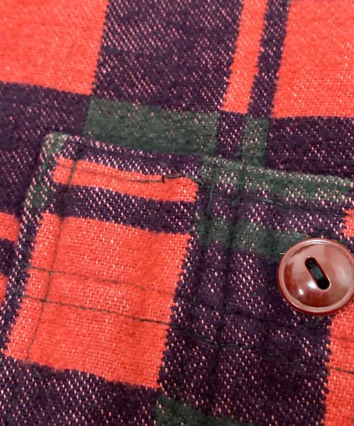 Champion（チャンピオン）Champion (チャンピオン) ヘビーネルシャツ レッド×グリーン サイズ:16の古着・服飾アイテム