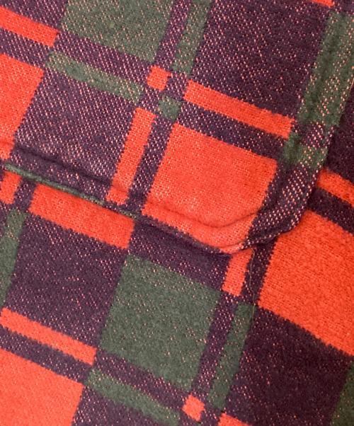 Champion（チャンピオン）Champion (チャンピオン) ヘビーネルシャツ レッド×グリーン サイズ:16の古着・服飾アイテム