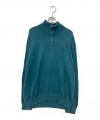 POLO RALPH LAURENポロ・ラルフローレン）の古着「ハーフジップニット」｜グリーン