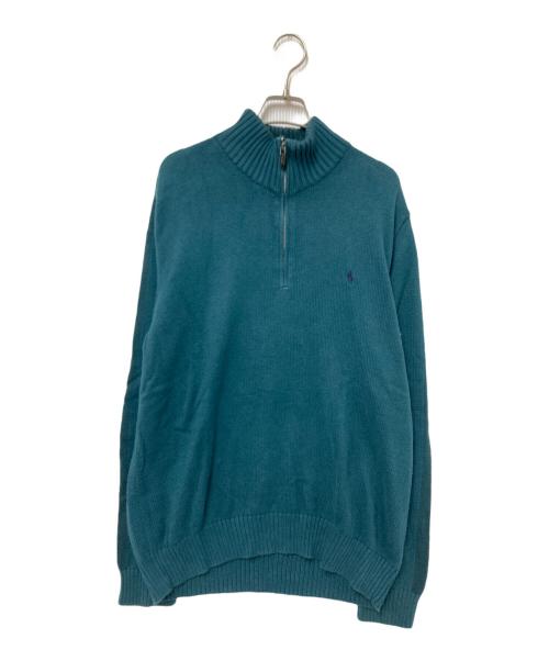 POLO RALPH LAUREN（ポロ・ラルフローレン）POLO RALPH LAUREN (ポロ・ラルフローレン) ハーフジップニット グリーン サイズ:Mの古着・服飾アイテム