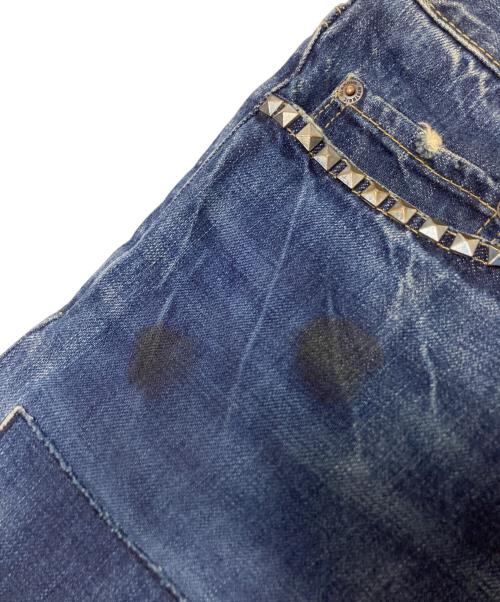 Hysteric Glamour（ヒステリックグラマー）Hysteric Glamour (ヒステリックグラマー) 加工デニムパンツ インディゴ サイズ:Sの古着・服飾アイテム