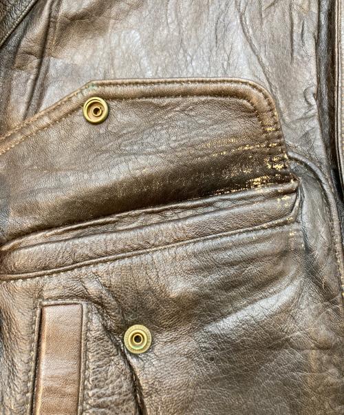 USED（ユーズド）USED (ユーズド) ラムレザージャケット ブラウン サイズ:Mの古着・服飾アイテム