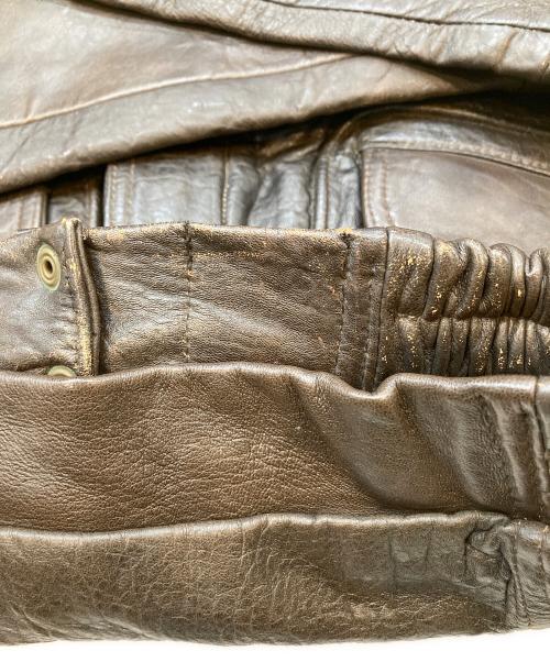 USED（ユーズド）USED (ユーズド) ラムレザージャケット ブラウン サイズ:Mの古着・服飾アイテム