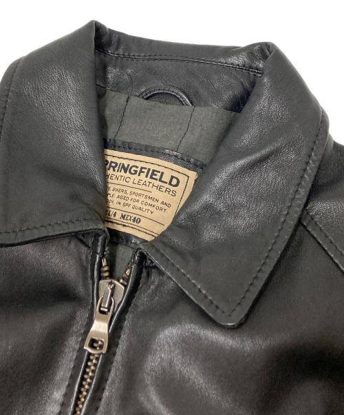 spring field（スプリングフィールド）spring field (スプリングフィールド) レザージャケット ブラック サイズ:40の古着・服飾アイテム