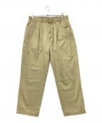 FARAHファーラー）の古着「ツータック ワイドテーパードパンツ」｜カーキ