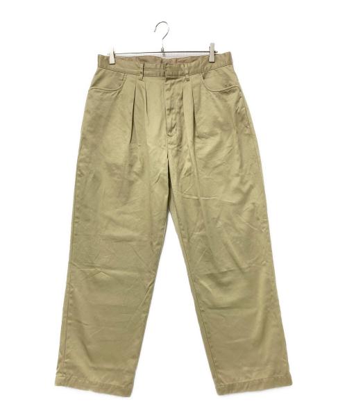 FARAH（ファーラー）FARAH (ファーラー) ツータック ワイドテーパードパンツ カーキ サイズ:34の古着・服飾アイテム