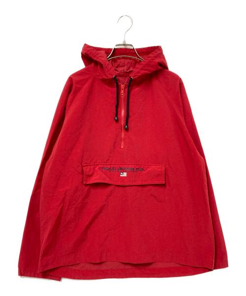 POLO JEANS CO.（ポロジーンズカンパニー）POLO JEANS CO. (ポロジーンズカンパニー) アノラックパーカー レッド サイズ:Lの古着・服飾アイテム
