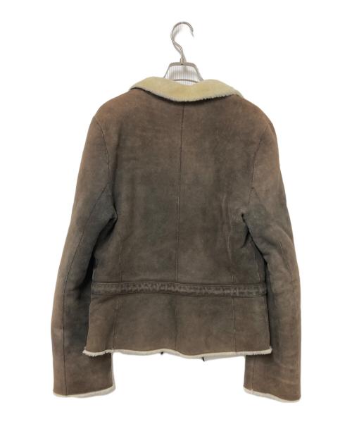 LOEWE（ロエベ）LOEWE (ロエベ) シープスキンムートンジャケット ブラウン サイズ:42の古着・服飾アイテム