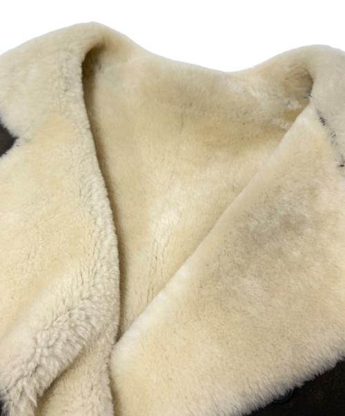 LOEWE（ロエベ）LOEWE (ロエベ) シープスキンムートンジャケット ブラウン サイズ:42の古着・服飾アイテム