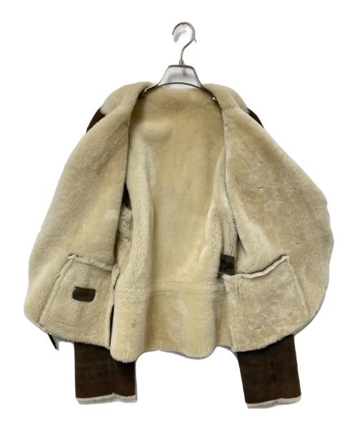 LOEWE（ロエベ）LOEWE (ロエベ) シープスキンムートンジャケット ブラウン サイズ:42の古着・服飾アイテム