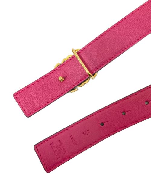 LOEWE（ロエベ）LOEWE (ロエベ) アナグラムリバーシブルベルト ブラック×ピンク サイズ:下記参照の古着・服飾アイテム