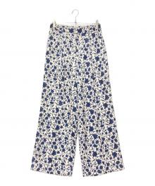 SLOBE IENA（スローブ イエナ）の古着「アソートフラワーパンツ」｜ネイビー×アイボリー