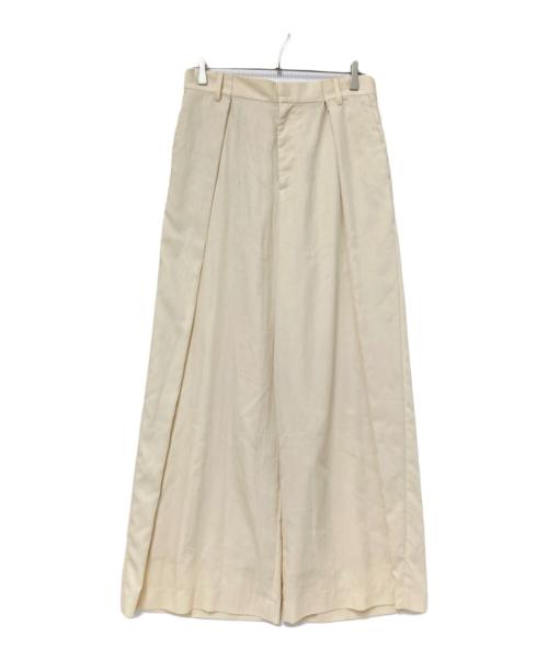 BEAUTY&YOUTH（ビューティーアンドユース）BEAUTY&YOUTH (ビューティーアンドユース) セルロースナイロン インタック パンツ アイボリー サイズ:Lの古着・服飾アイテム