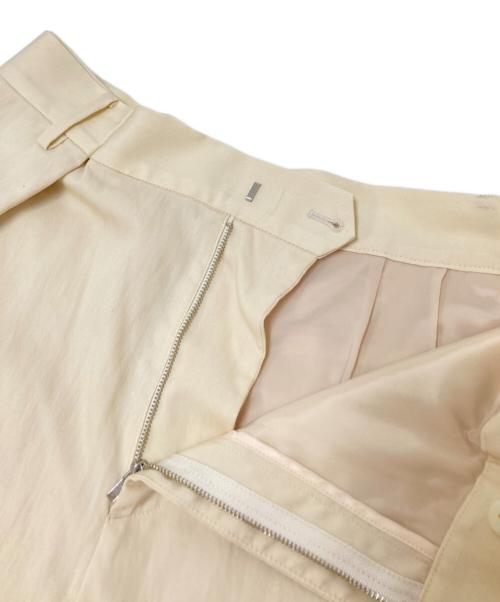 BEAUTY&YOUTH（ビューティーアンドユース）BEAUTY&YOUTH (ビューティーアンドユース) セルロースナイロン インタック パンツ アイボリー サイズ:Lの古着・服飾アイテム