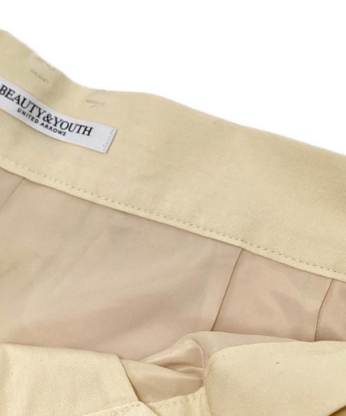 BEAUTY&YOUTH（ビューティーアンドユース）BEAUTY&YOUTH (ビューティーアンドユース) セルロースナイロン インタック パンツ アイボリー サイズ:Lの古着・服飾アイテム