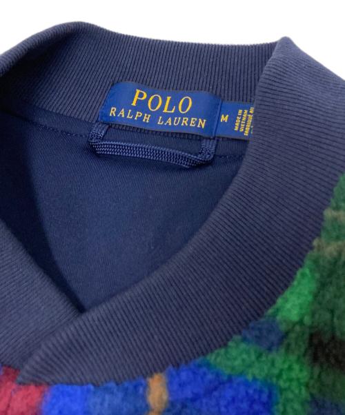 POLO RALPH LAUREN（ポロ・ラルフローレン）POLO RALPH LAUREN (ポロ・ラルフローレン) フリースチェックジャケット グリーン×ブルー サイズ:Mの古着・服飾アイテム