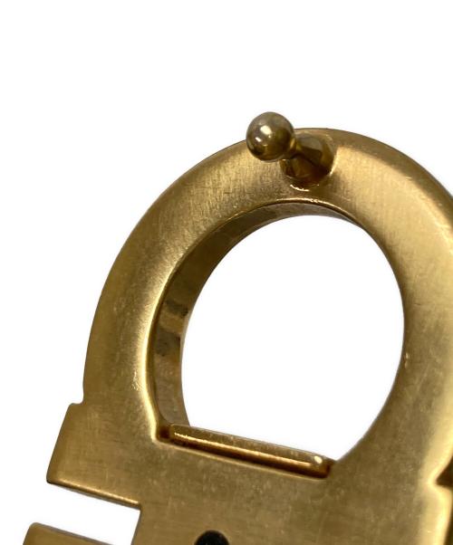 Salvatore Ferragamo（サルヴァトーレ フェラガモ）Salvatore Ferragamo (サルヴァトーレ フェラガモ) ガンチーニレザーベルト ブラウン×ブラックの古着・服飾アイテム