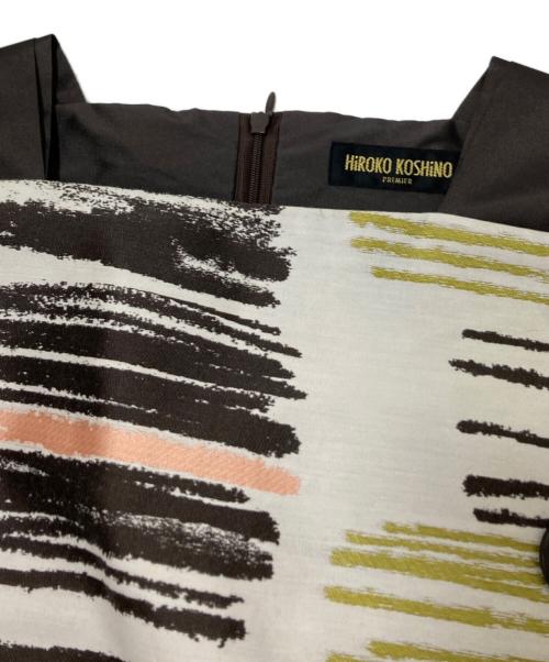 HIROKO KOSHINO（ヒロコ コシノ）HIROKO KOSHINO (ヒロコ コシノ) ノースリーブワンピース ブラウン サイズ:38の古着・服飾アイテム