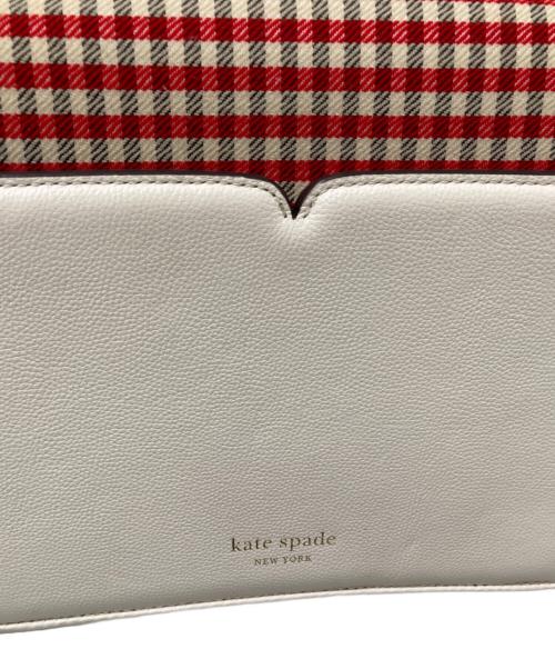 Kate Spade（ケイトスペード）Kate Spade (ケイトスペード) ギンガムチェックショルダーバッグ レッド サイズ:下記参照の古着・服飾アイテム