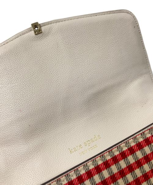 Kate Spade（ケイトスペード）Kate Spade (ケイトスペード) ギンガムチェックショルダーバッグ レッド サイズ:下記参照の古着・服飾アイテム