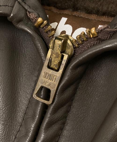 Schott（ショット）Schott (ショット) シングルレザーライダースジャケット ダークブラウン サイズ:42の古着・服飾アイテム