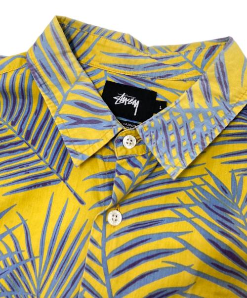 stussy（ステューシー）stussy (ステューシー) アロハシャツ イエロー サイズ:Lの古着・服飾アイテム