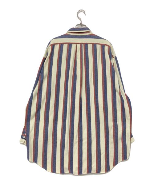 RALPH LAUREN（ラルフローレン）RALPH LAUREN (ラルフローレン) コットンストライプシャツ レッド×アイボリー サイズ:XLの古着・服飾アイテム