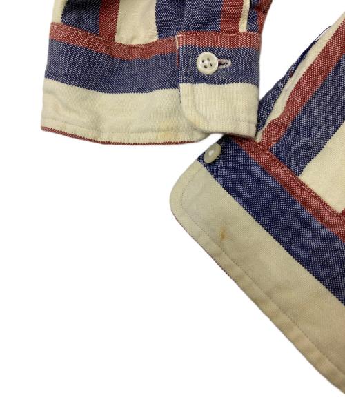 RALPH LAUREN（ラルフローレン）RALPH LAUREN (ラルフローレン) コットンストライプシャツ レッド×アイボリー サイズ:XLの古着・服飾アイテム