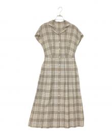 MACKINTOSH PHILOSOPHY（マッキントッシュ フィロソフィー）の古着「チェックワンピース」｜ベージュ