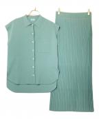 KUMIKYOKUクミキョク）の古着「ニットセットアップ」｜グリーン