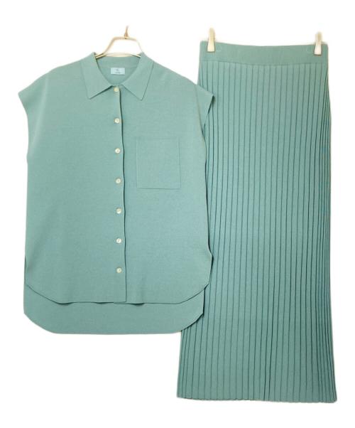 KUMIKYOKU（クミキョク）KUMIKYOKU (クミキョク) ニットセットアップ グリーン サイズ:Fの古着・服飾アイテム