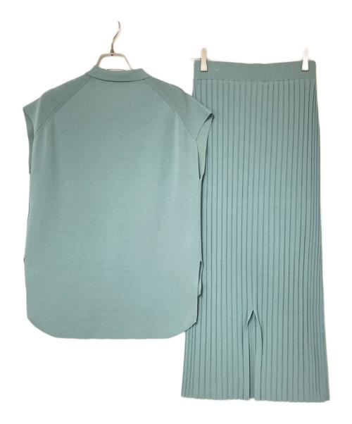 KUMIKYOKU（クミキョク）KUMIKYOKU (クミキョク) ニットセットアップ グリーン サイズ:Fの古着・服飾アイテム