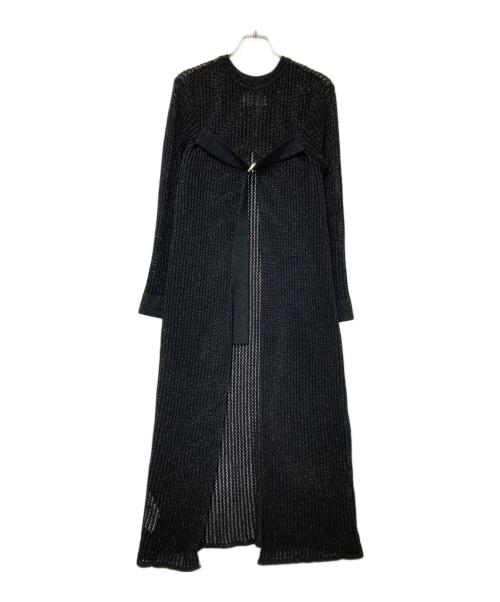 UNITED TOKYO（ユナイテッドトーキョー）UNITED TOKYO (ユナイテッドトーキョー) ローゲージニットワンピース ブラック サイズ:Fの古着・服飾アイテム