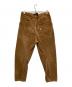 GRIP SWANY (グリップスワニー) JOG 3D CORDUROY WIDE CAMP PANTS ブラウン サイズ:M：4500円