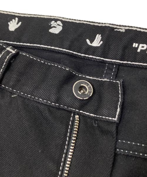 OFFWHITE（オフホワイト）OFFWHITE (オフホワイト) ブラックデニムパンツ ブラック サイズ:31の古着・服飾アイテム